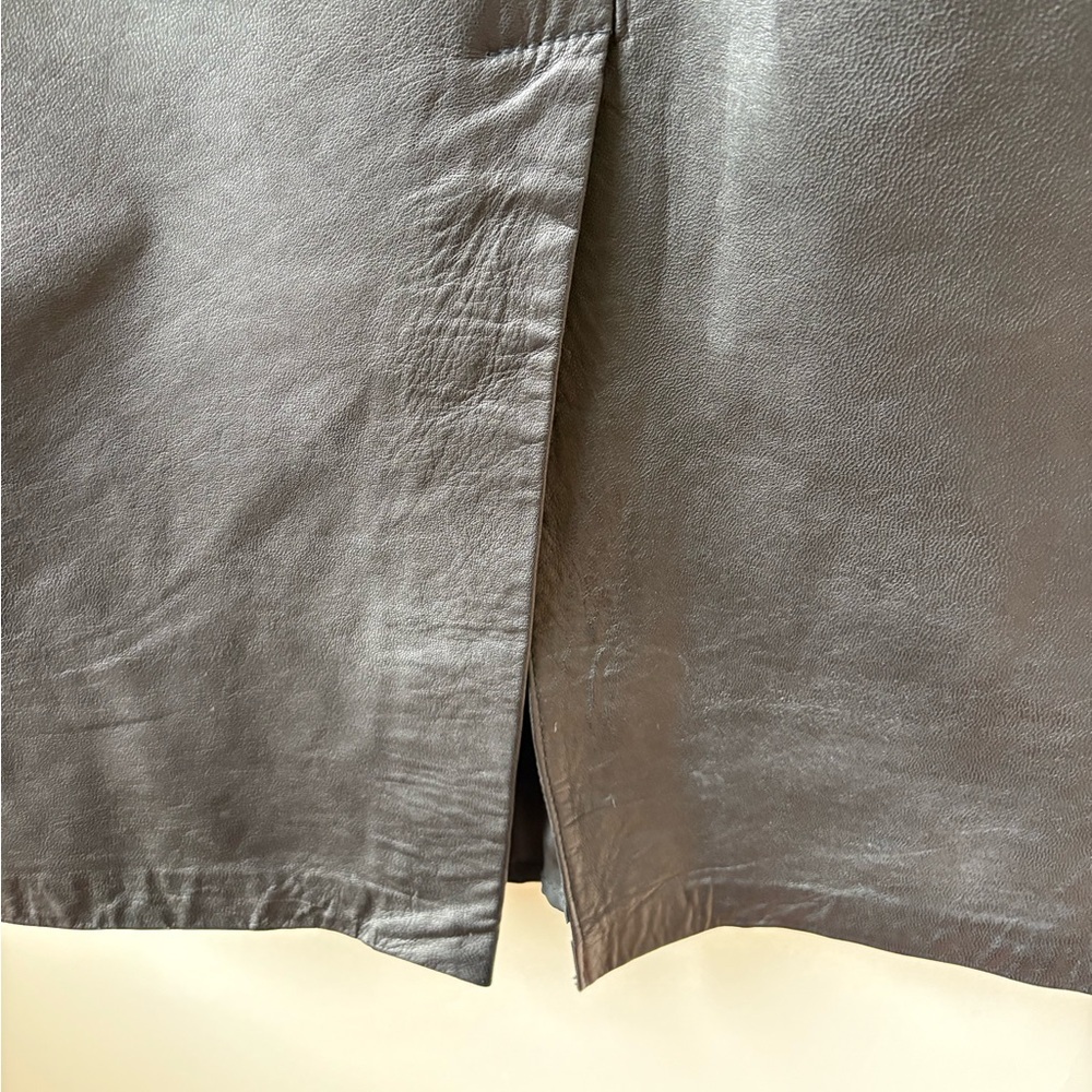 Vintage Leather Midi Skirt​ - Picture 7 of 12